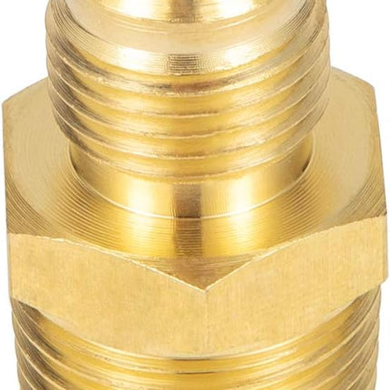 2 PCS Brass Tube Fitting, Half Union Gas Adapter 3/8" Flare x 1/2" NPT Male Pipe Connector