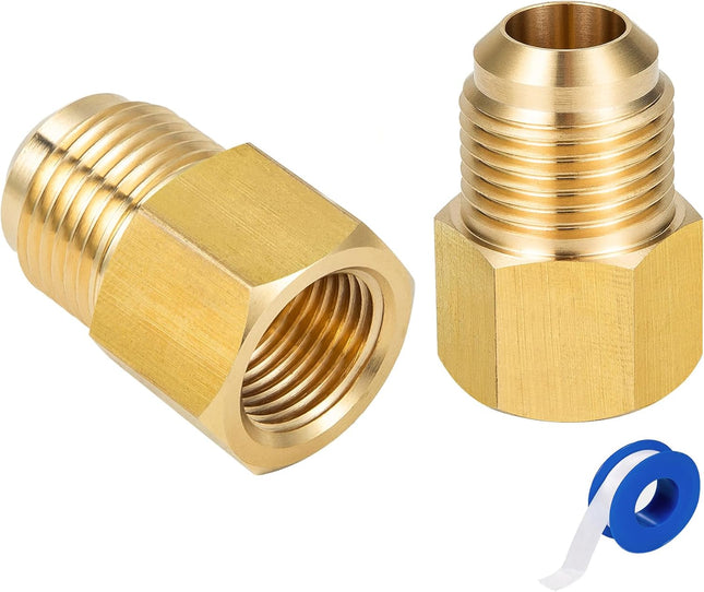 2pcs 3/8 Inch (5/8 -18UNF) Female Flare x 1/2 Inchï1 4 3/4 -16UNFï1 4 Male V1258-DP02-B-3372