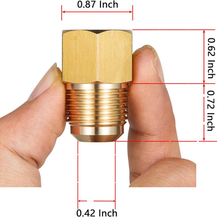 2pcs 3/8 Inch (5/8"-18UNF) Female Flare x 1/2 Inch（3/4"-16UNF）Male Flare Brass Adapter for fuel, oil, air, liquid petroleum (LP) and natural gas lines connections