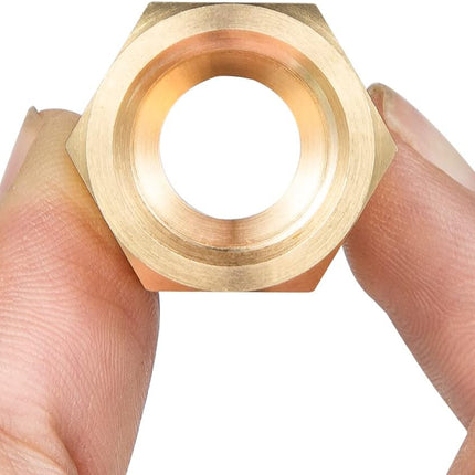 2pcs 3/8 Inch (5/8"-18UNF) Female Flare x 1/2 Inch（3/4"-16UNF）Male Flare Brass Adapter for fuel, oil, air, liquid petroleum (LP) and natural gas lines connections