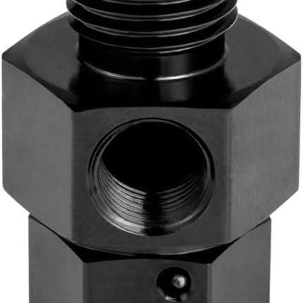 6AN Male Flare to -6 Female Swivel with 1/8 NPT Gauge Port Fuel Pressure Take Off Fitting Adapter Aluminum