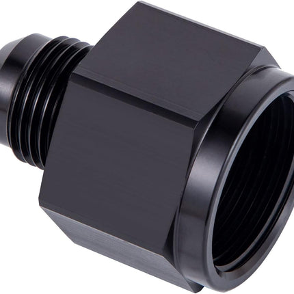 12AN Female to 8AN Male Flare Reducer Adapter Fitting Connector Aluminum Black(2PCS)