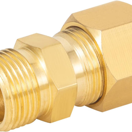 Brass Compression Fitting,1/2-Inch OD Compression Union,Brass Compression Tube Fitting(1/2" Tube OD x 1/2" OD Union Connector)