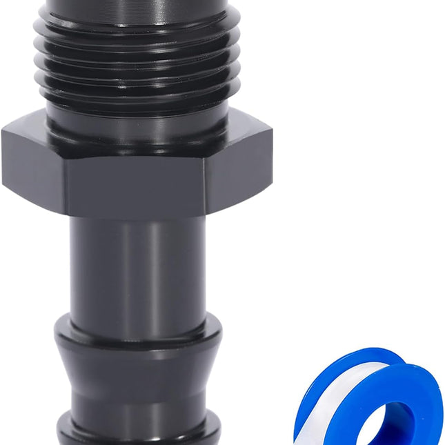 10AN Male Flare to 5/8 Hose Barb Straight Fitting Adapter Aluminum Black， Push Hose Barb Fitting Adapter