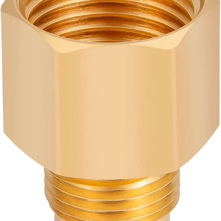 2PCS Flare Brass Tube Fitting, Coupling Gas Adapter 3/8" Flare x 1/2" Female NPT Pipe