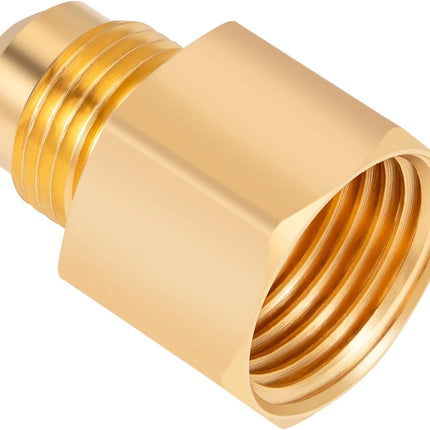 2PCS Flare Brass Tube Fitting, Coupling Gas Adapter 3/8" Flare x 1/2" Female NPT Pipe