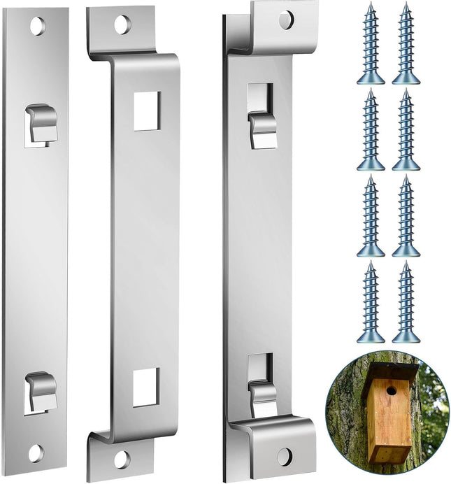 2 Sets Bird House Hanger Bracket Stable Rust Proof Galvanized Steel Mounting Bracket for Securing Bird