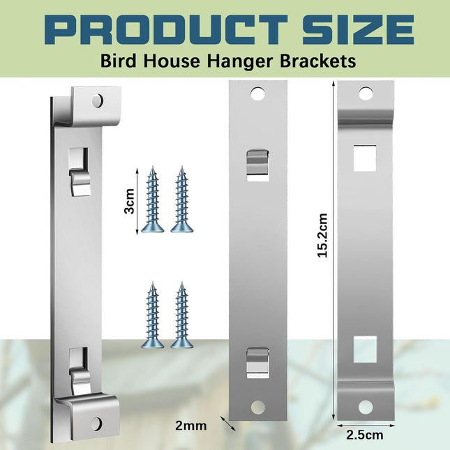 2 Sets Bird House Hanger Bracket Stable Rust Proof Galvanized Steel Mounting Bracket for Securing Bird – product detail