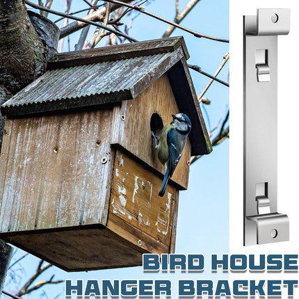 2 Sets Bird House Hanger Bracket Stable Rust Proof Galvanized Steel Mounting Bracket for Securing Bird Houses Nesting Boxes Feeders, Quickly Remove for Cleaning (Silver)