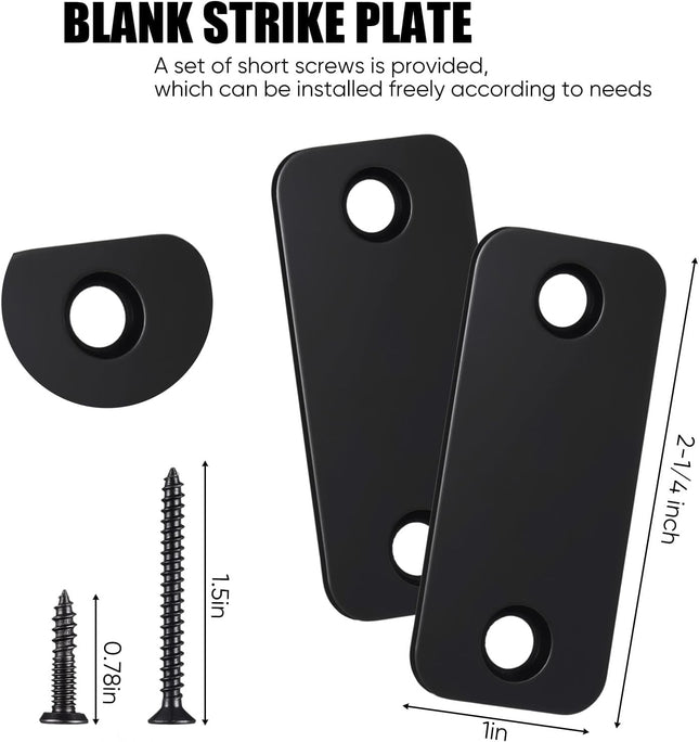 2 Set Door Hole Cover Plate 1 x 2-1/4 Stainless Steel Door Strike Filler Plate Latch Filler Increase Home – product detail