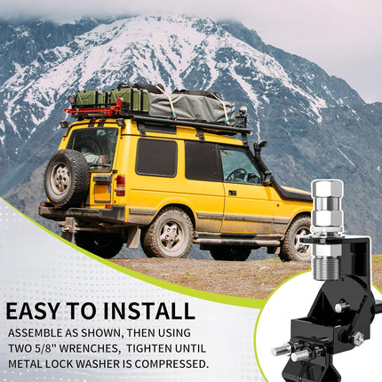Cb Radio Antenna Heavy Duty So-239 Stud Mount Cb Antenna Standard 3/8 x 24 Threaded Stud Mount Adapter Accessories for Any 1/2" Hole