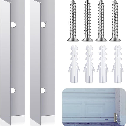 2 Pcs Aluminium Garage Door Mouse Guard Garage Door Side Seal Keep Prevent Rats Mice Snake Fallen Leaves Out Sunscreen Moisture Proof Permanent Fix Suitable for Residential and Commercial