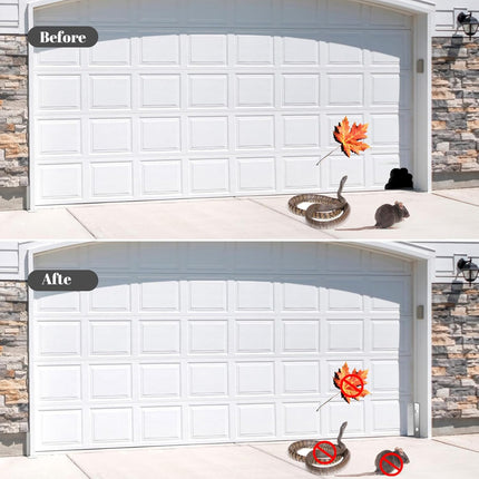 2 Pcs Aluminium Garage Door Mouse Guard Garage Door Side Seal Keep Prevent Rats Mice Snake Fallen Leaves Out Sunscreen Moisture Proof Permanent Fix Suitable for Residential and Commercial