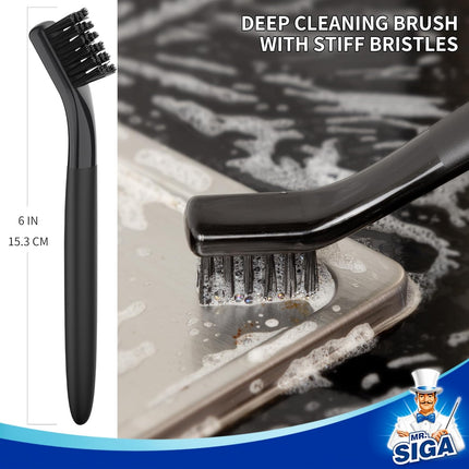 Grout Cleaner Brush Set - Detail Cleaning Brush Set for Tile, Sink, Drain, Grout and Edge, Crevice Cleaning