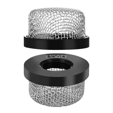 2 Pack Stainless Steel Mesh Strainer, 3/4"-14 Aerator Screen, Compatible with Livewell Pump, Industrial Plumbing Inline, Garden Washers, and Baitwell, Enhancing Filtering and Aeration