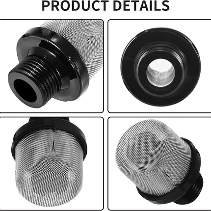 4 Packs 288716 Airless Paint Sprayer Inlet Suction Strainer, 3/4 Inch Thread, Compatible with Magnum X5 LTS15 X7 LTS17 ProX7 ProX17 ProX9 ProX19, Replaces 243-082, 243082, 195697