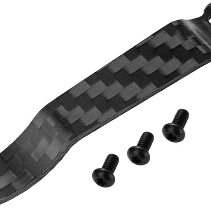 Carbon Fiber Pocket Clip Fits For Benchmade Bugout, Osborne, Bailout, Griptilian, 710, 551, 810, 940, 941, 943, 530, 707, 581 And More, Premium Custom-made Pocket Clip with 3 Pieces Screws, Black