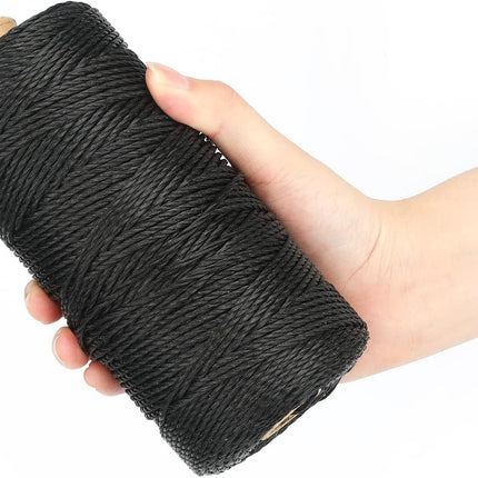 426 Feet Black Nylon Twine #36 Mason Nylon String Line, Gardening Nylon String, Durable Twisted Construction String Building Line for Climbing Plants, Gardening, Crafting