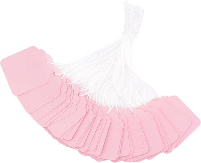 200Pcs Blank Tags with String V1258-DP02-B-3508 in Pink