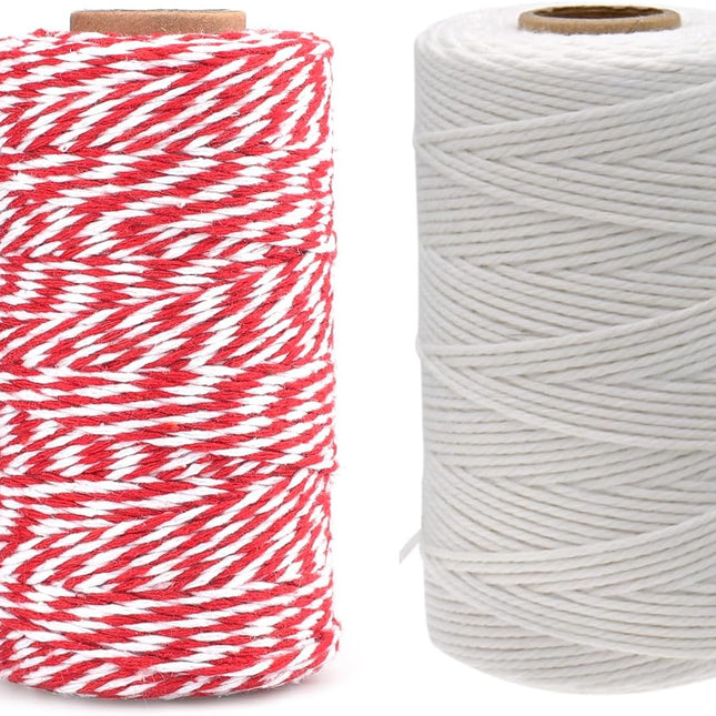 White Twine String and Red White Twine String