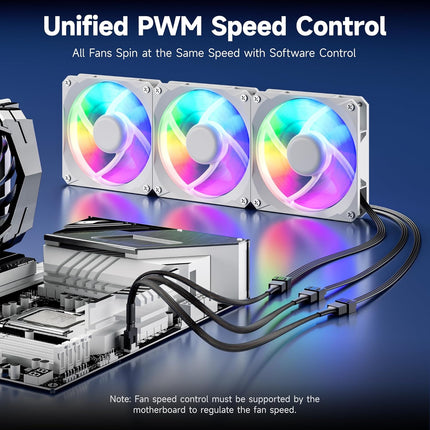 2-Pack 3 Way 4 Pin PWM Fan Splitter Cable - 12 Inches / 30cm, 1x PWM-Controlled with 2 Follower, PC Fan Splitter 1 to 3 Converter