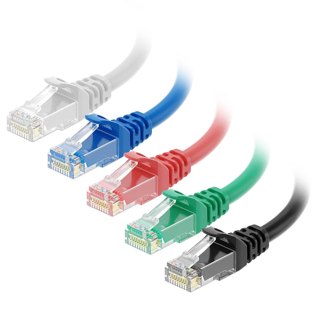10Gbps 5-Color Combo Snagless Cat 6 Ethernet Cable