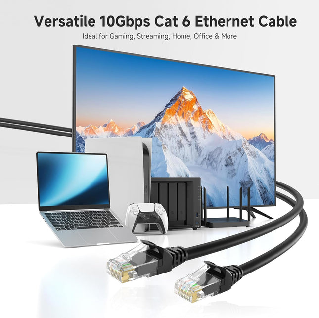 10Gbps 5-Color Combo Snagless Cat 6 Ethernet Cable – product detail