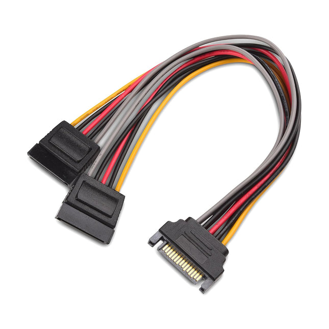 3-Pack 15 Pin SATA Power Splitter Cable