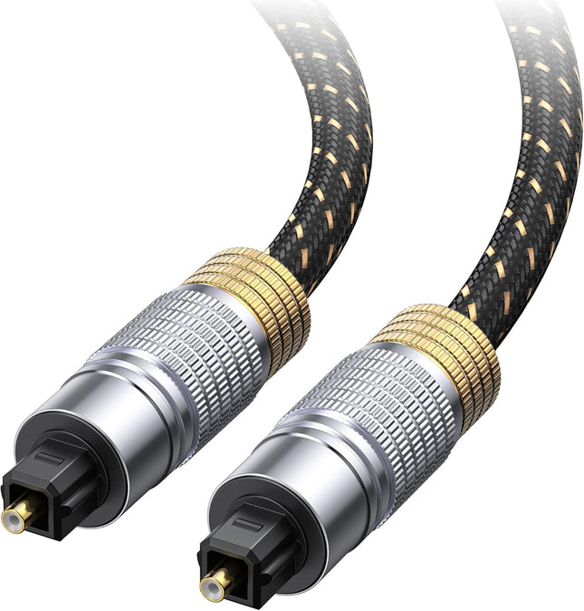 Premium Optical Audio Cable 6ft (Toslink Optical Cable for Soundbar Digital S/PDIF V1258-DP02-B-3596