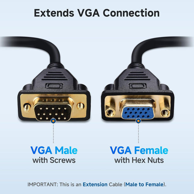 VGA Extension Cable (VGA Cable Male to Female) – product detail