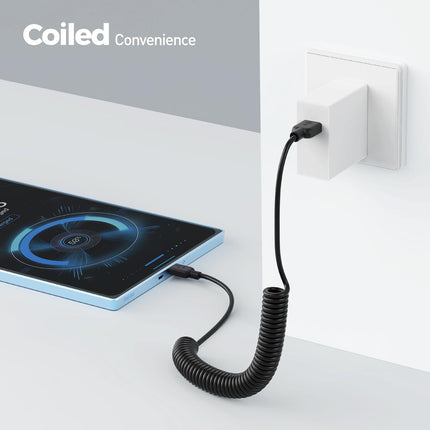 2-Pack Coiled Micro USB Cable (Coiled Micro USB to USB2.0) 2-4 Feet