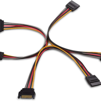 3-Pack 15 Pin SATA Power Extension Cable - 8 Inches, SATA Power Cable for Hard Drive and SSD