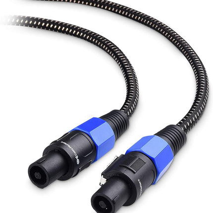 Premium Braided 12AWG Speaker Cable 3 ft Compatible with Speakon NL4FC Port