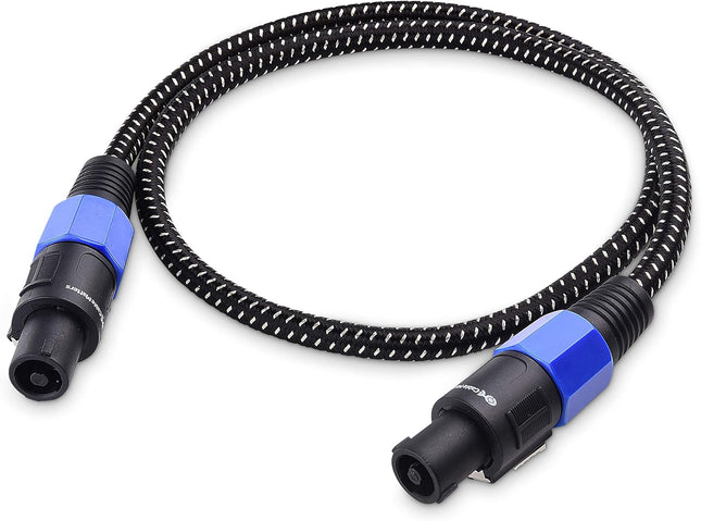 Premium Braided 12AWG Speaker Cable 3 ft Compatible with Speakon NL4FC Port – product detail
