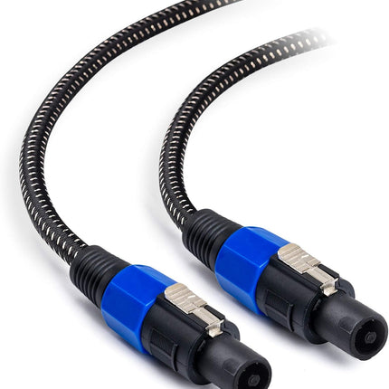 Premium Braided 12AWG Speaker Cable 3 ft Compatible with Speakon NL4FC Port