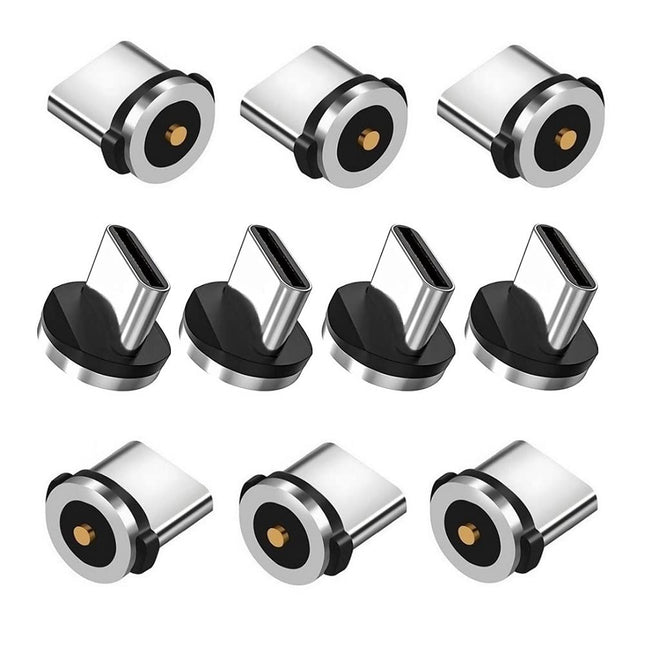 Magnetic Charging Tips Series (Type-c Tips)/10pc Magnetic Type-C Tips Just Charger Without USB Cable &