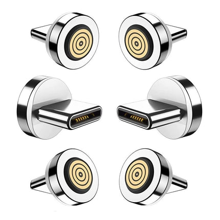 Magnetic Charging Tips 7pin Series (USB-C Tips) 6pcs,Magnetic Type-C Tips,Just 3.0A&7Pin Data Charger Tips Without USB Cable