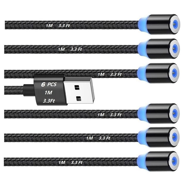 Magnetic Charging Cable 6pcs Just 360 Degree Rotate Magnetic Cables Without Magnetic Charging