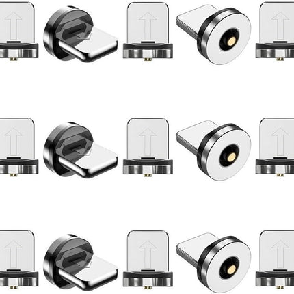 Magnetic Charging Tips lPhone 15pcs,1Pin 360° Rotate Connector Adapters for iOS-Lightlng Ports Series,Just Plugs to Charging/Water-dustproof/antioxidant Without Cord&Non-Data