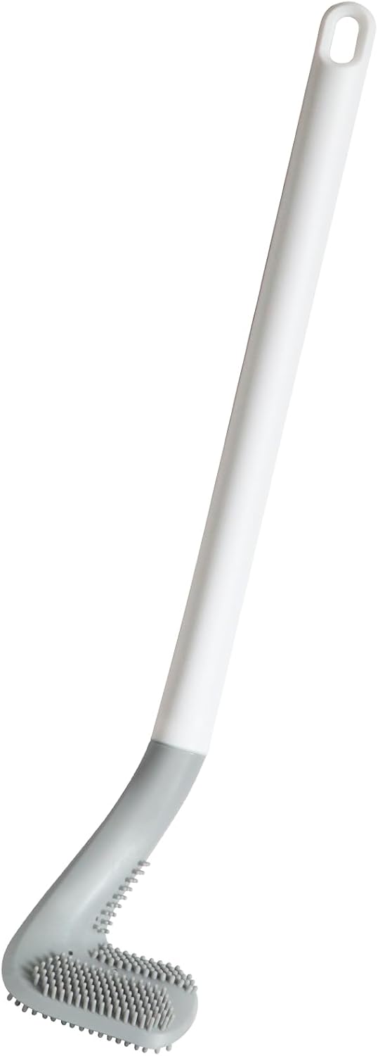 Golf Toilets Brushes Toilet Cleaning Brush Flexible Bendable Silicone Long Handled Toilet Brushes 360