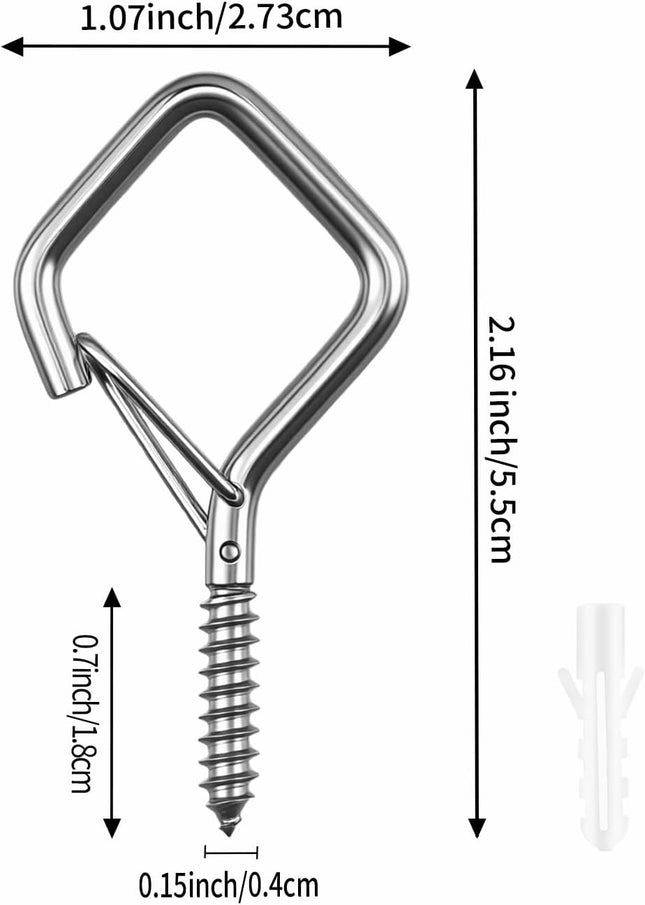 20 Pcs 304 Stainless Steel Eye Screw Hooks for Hanging Heavy Duty.Windproof Ceiling Hooks for – product detail