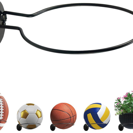 Wall Mount Ball Display Rack, Sports Ball Storage Holder for Basketball, Football, Soccer, Volleyball Collection,Sports Accessories Organizer