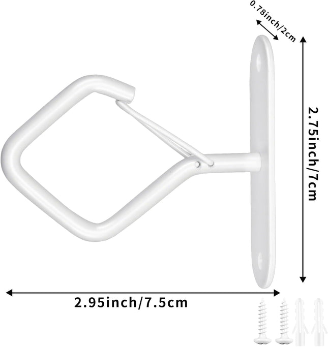 Ceiling Plant Hooks with Safety Buckle White Metal Hanging Hooks for Plants Wind Chimes Bird Feeders 3 – product detail