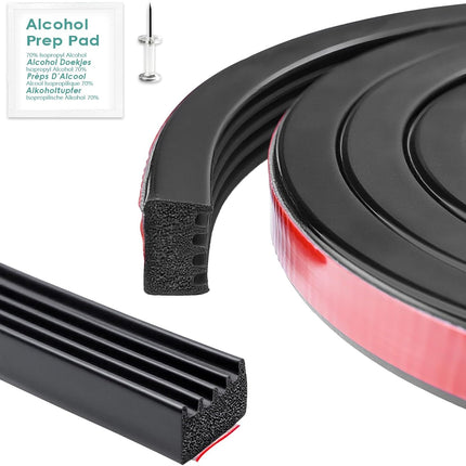 326A0004 Ribbed Bulkhead Seal Strip 3/5" X 65", Tonneau Cover Bulkhead/Service Kit/Self-Adhesive EPDM Foam Rubber Seal W/Tape/Ideal Weather Stripping