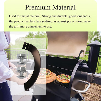Newly Upgraded BCA002 Grill Lid Door Stop Arc Right Side for Most Traeger Grills, Fits Pro Series 22, Tailgater 20, Century 885, Eastwood 22, Include Door Stop Arc (Right Side) W/Screw