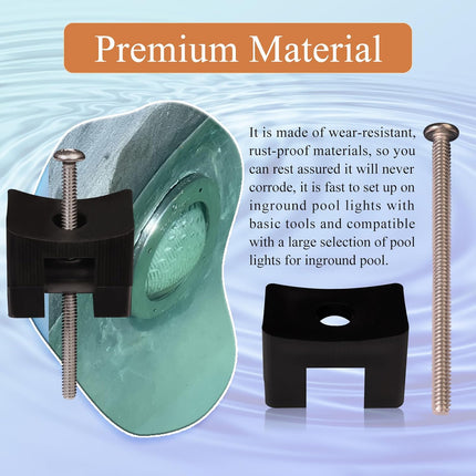 3 Pcs Pool Light Wedge Part #132, Swimming Pool Light Wedge Fixes Broken Swimming Pool Niche, Fits All Pool Lighting Fixtures, Easy Setup, Non-Rust, Durable, UV-Resistant, Above Ground, Inground Pool