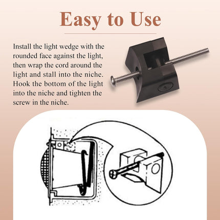 3 Pcs Pool Light Wedge Part #132, Swimming Pool Light Wedge Fixes Broken Swimming Pool Niche, Fits All Pool Lighting Fixtures, Easy Setup, Non-Rust, Durable, UV-Resistant, Above Ground, Inground Pool