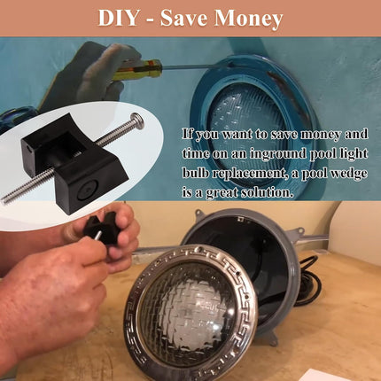 3 Pcs Pool Light Wedge Part #132, Swimming Pool Light Wedge Fixes Broken Swimming Pool Niche, Fits All Pool Lighting Fixtures, Easy Setup, Non-Rust, Durable, UV-Resistant, Above Ground, Inground Pool