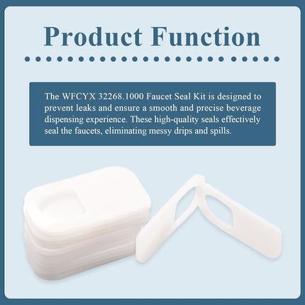 New Upgraded Pack of 2 Faucet Seal Kit for Frozen Drink Machine, Part Number 32268.1000, Fit for Bunn CDS-3, Ultra-2A, Ultra-1, Ultra-2 Frozen Drink Machine/Beverage Machine/Large Water Dispenser