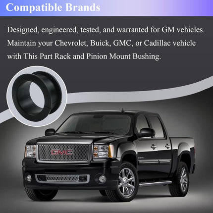 New 221036 & 22960484 Power Steering Gear Bushing, Steering Rack & Pinion Bushing, Compatible with 2007-2013 Avalanche, Silverado, Sierra, 2007-2014 Tahoe Suburban, Escalade, Yukon
